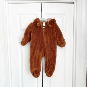 Carters baby boy teddy bear zip up one piece